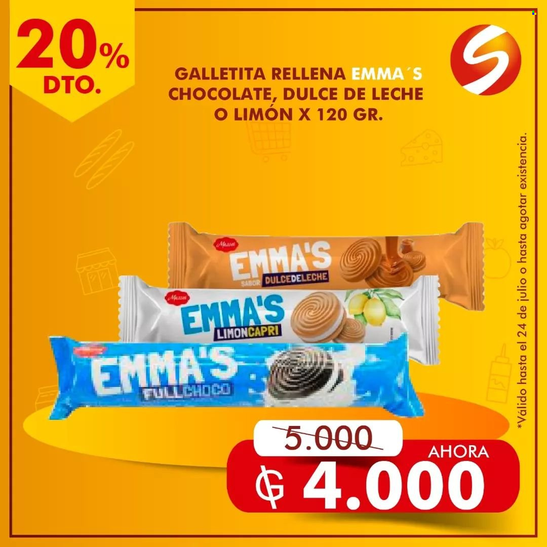 thumbnail - Folleto actual Salemma Supermercado - 22.7.2023 - 24.7.2023 - Ventas - galletas. Página 6.