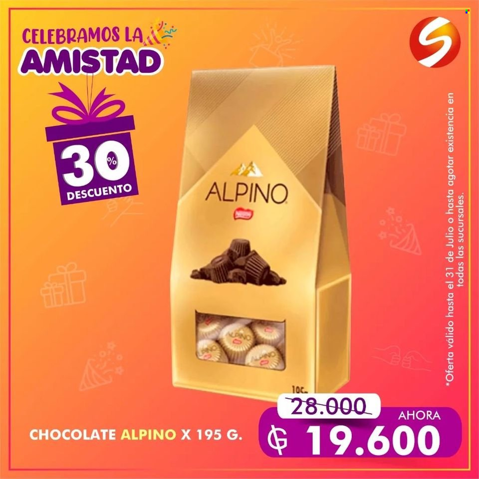 thumbnail - Folleto actual Salemma Supermercado - 28.7.2023 - 31.7.2023 - Ventas - chocolate. Página 2.
